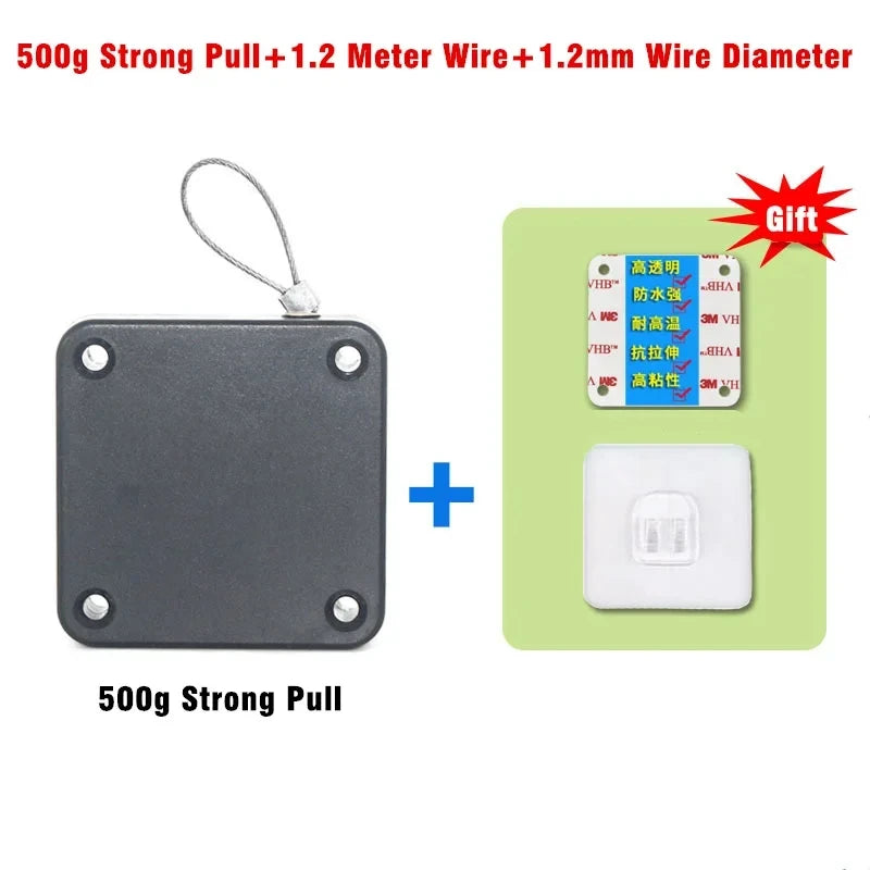 Automatic Sensor Door Closer Punch-Free Adjustable Wire Rope Automatically Close Door Auto Bracket Closer Surface Door Stopper